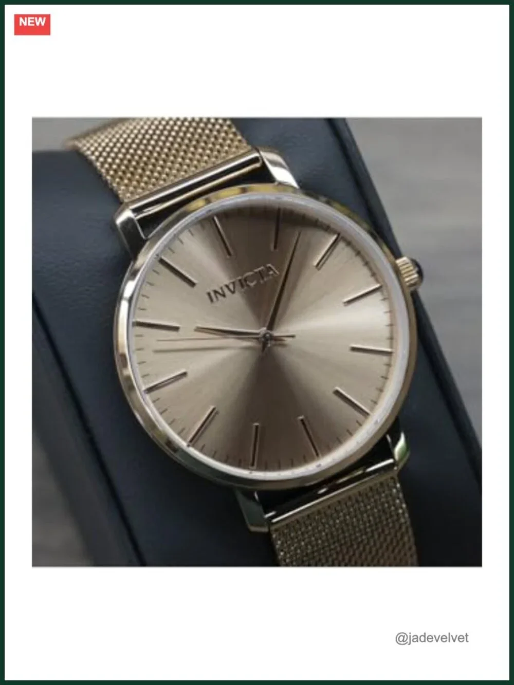 Quartz Watch with Stainless Steel Strap, Rose Gold Dial, 38mm Case, Water